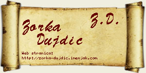 Zorka Dujdić vizit kartica